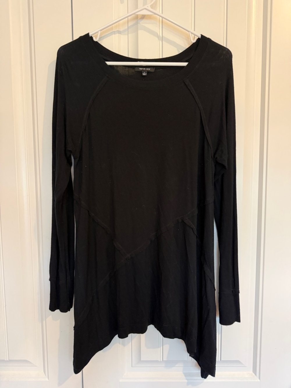 Verve Ami Black Long Sleeve Tunic Top